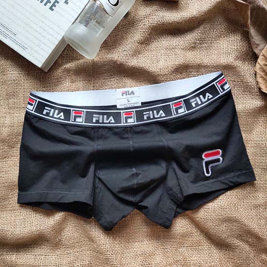 Boxer Fila Hombre Negro Rojo